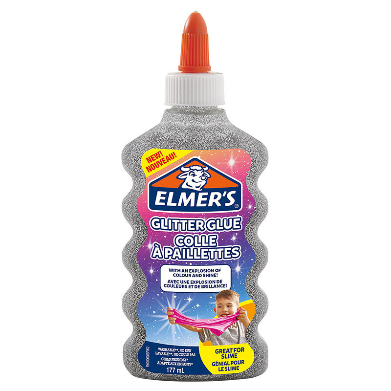 ELMER&#39;S GLITTER GLUE 177ML SILVER