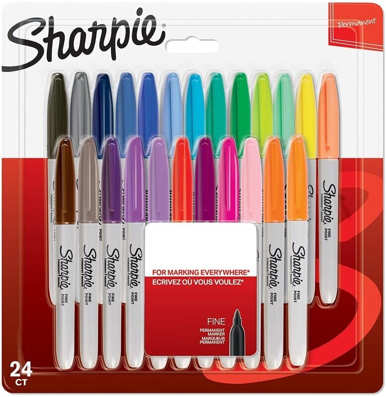 SHARPIE 24 COLOR FINE PERMANENT MARKER BLS