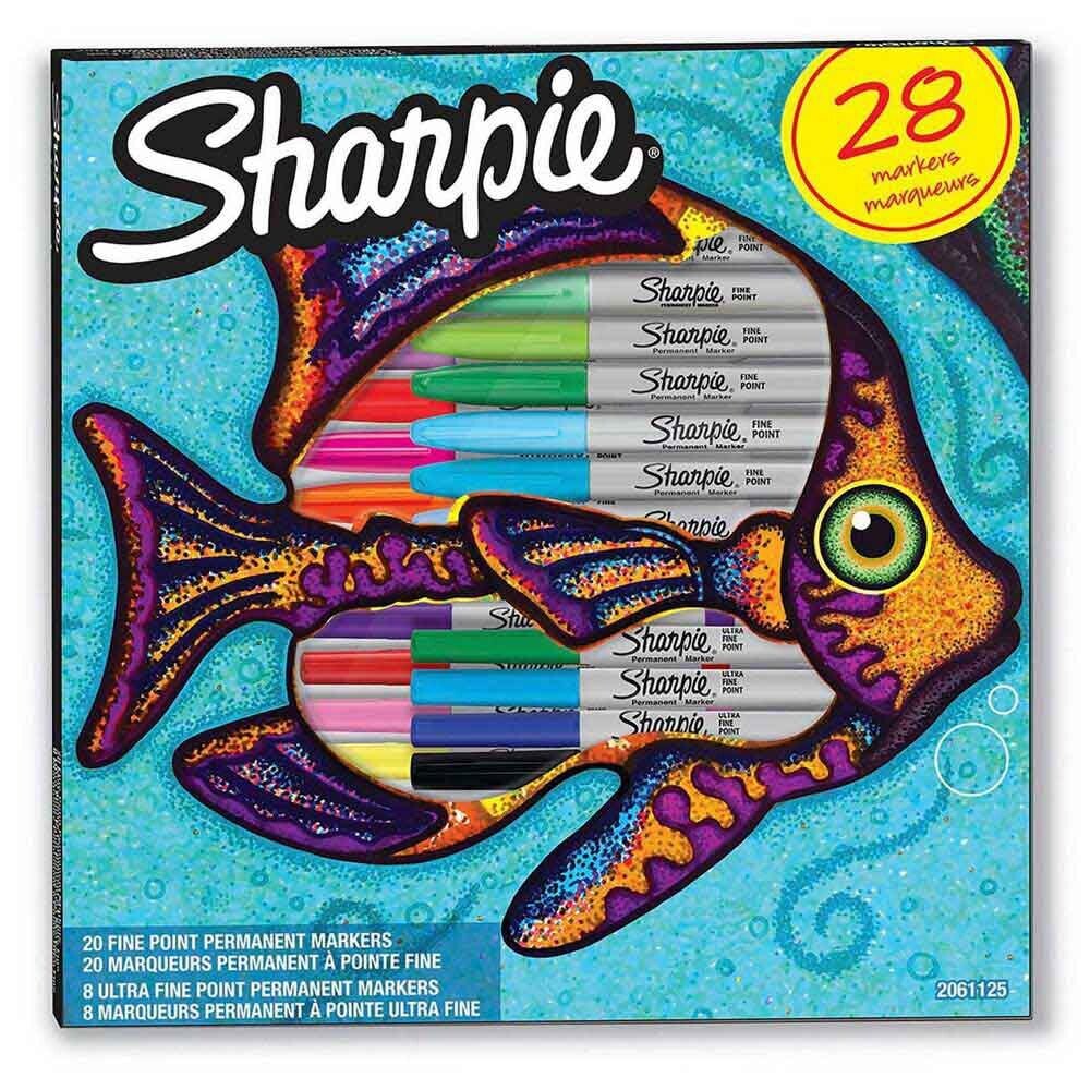 SHARPIE 28 COLOR PERMANENT MARKER FISH PACK