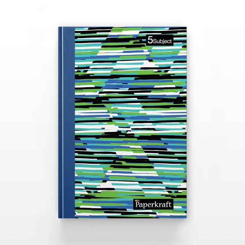 PAPERKRAFT A5 5 SUBJECT BOOK BOUND SGL LINE 400P