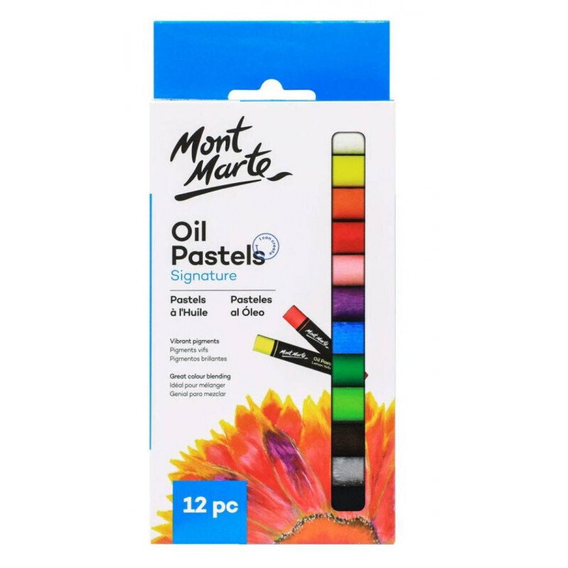 MM 12PC OIL PASTELS MMPT0013