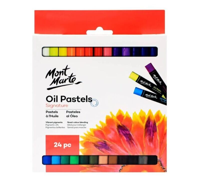 MM 24PC OIL PASTELS MMPT0014