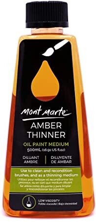 MM 500ML AMBER THINNER OIL PAINT MEDIUM MOMD5004