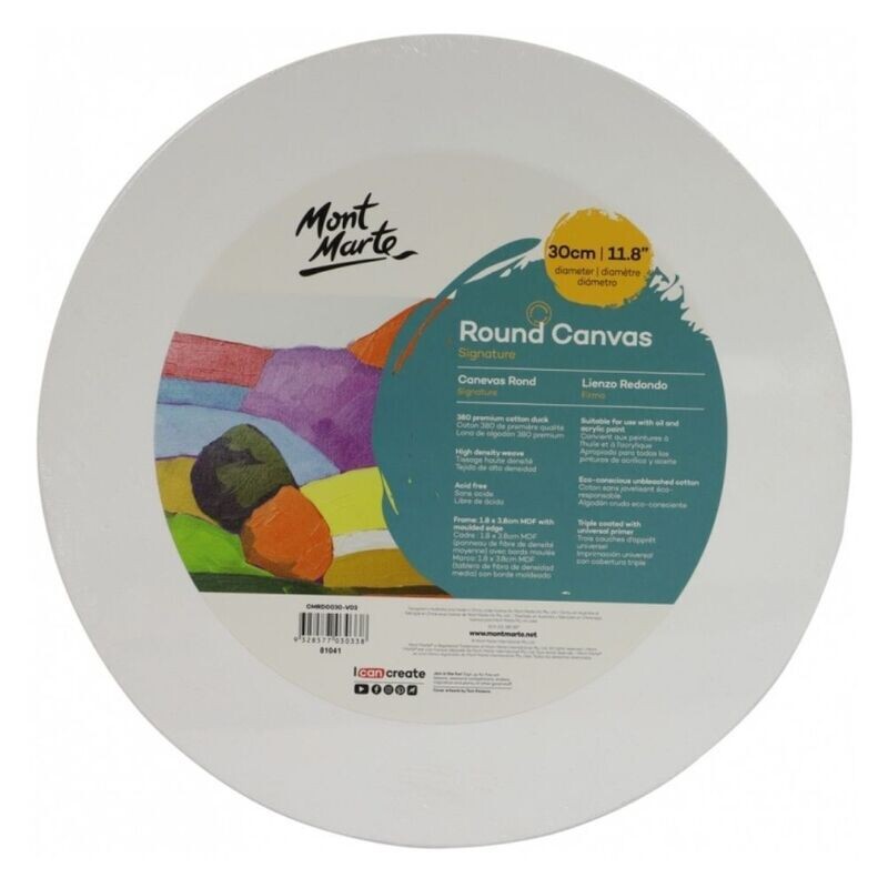 MM 30CM ROUND CANVAS BOARD CMRD0030