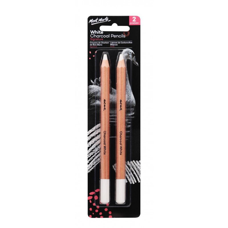 MM 2PCS WHITE CHARCOAL PENCILS MPN0097