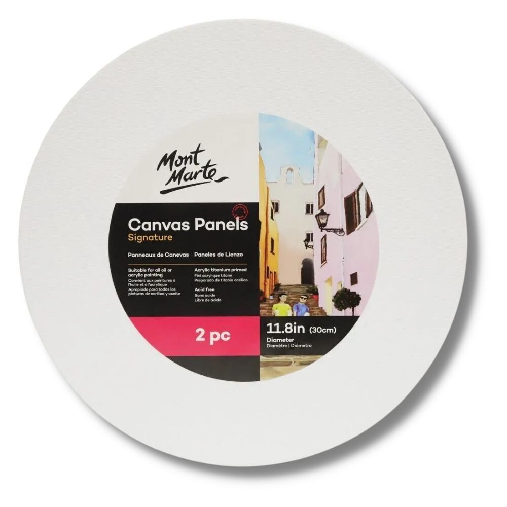 MM 2PCS 30CM ROUND CANVAS PANEL CMPR0030