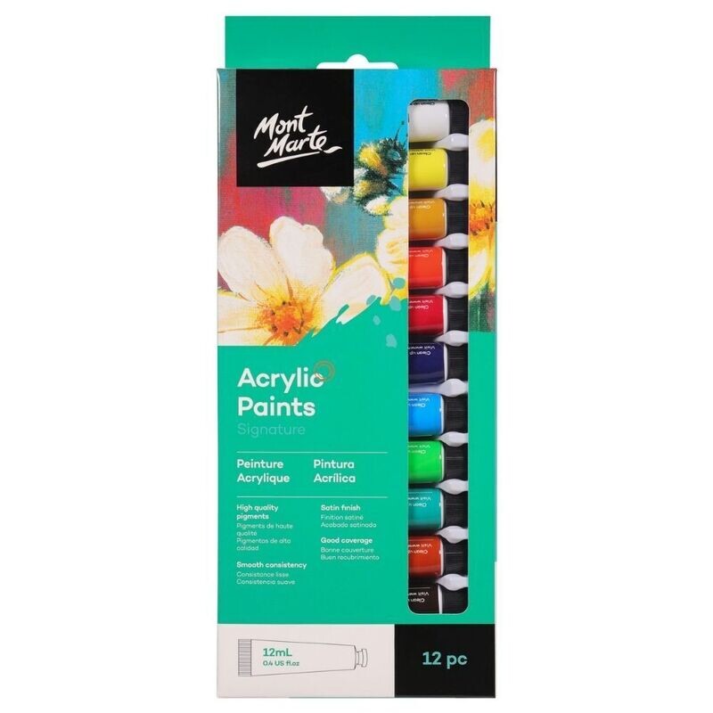MM ACRYLIC PAINTS SET 12T12ML PMHS0026