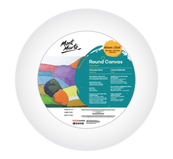MM 60CM ROUND CANVAS BOARD CMRD0060