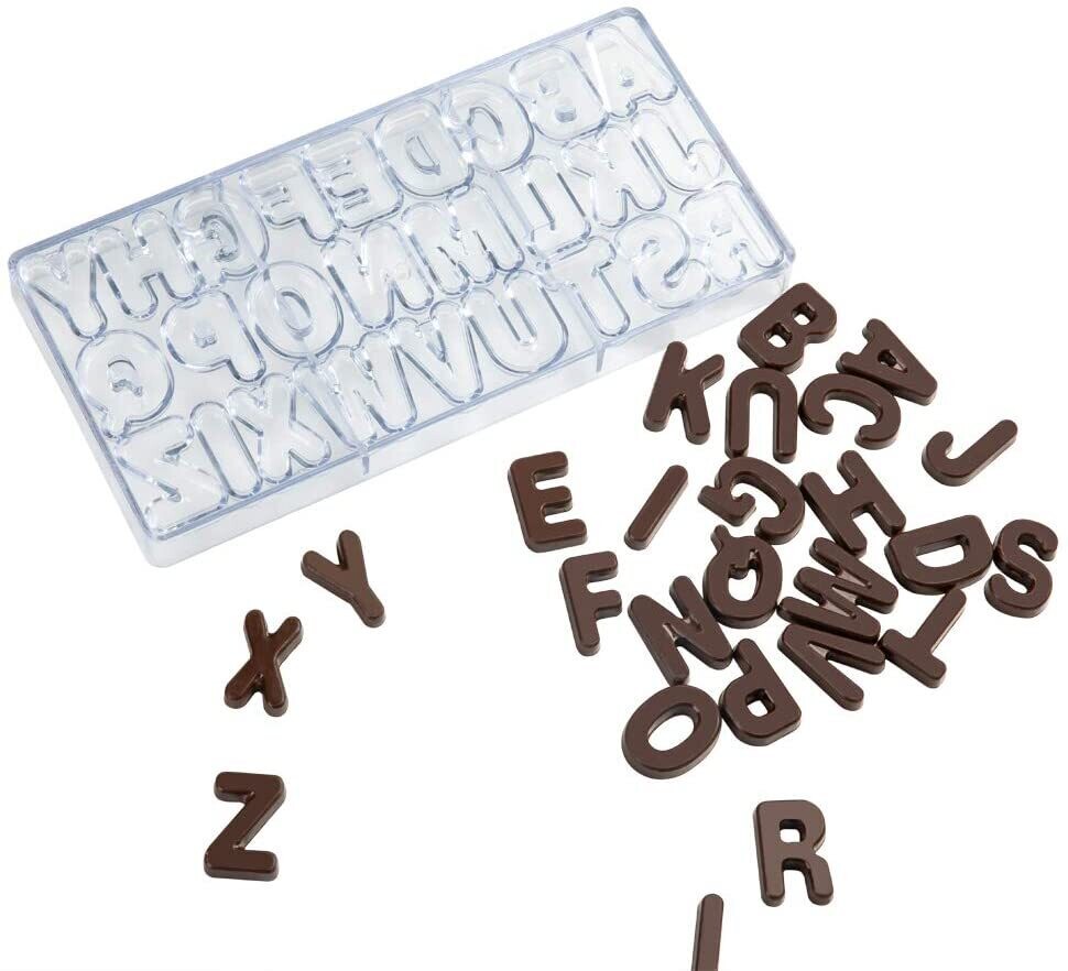RSC 12 HOLE PC CHOCOLATE ALPHABET MOULD P17-39G