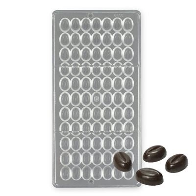 RSC 77 HOLE PC CHOCOL. COFFEE BEANS MOULD P17-39H