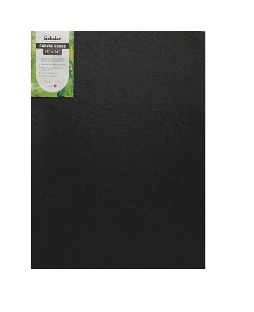 SCHOLAR 18X24&quot; CANVAS PANEL BOARD CV1824BK 45X60CM