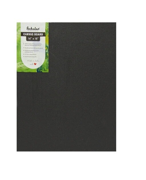 SCHOLAR 14X18&quot; CANVAS PANEL BOARD CV1418BK 35X45CM