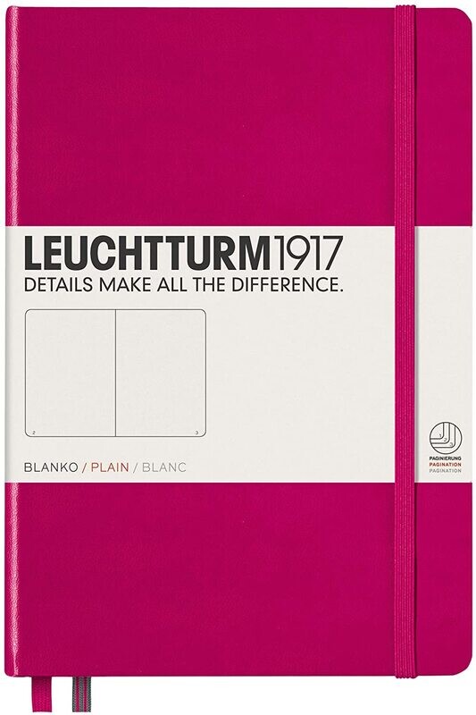 LEUCHTTURM A5 PLAIN NOTEBOOK - BERRY