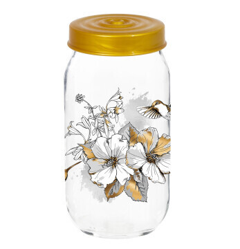 HEREVIN 1000CC CANISTER-GOLD FLOWER 171541-065