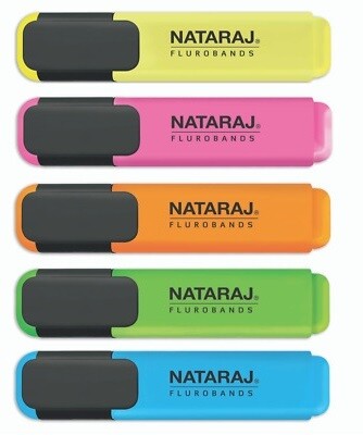 NATARAJ 5PCS FLOURCENT HIGHLIGHTER