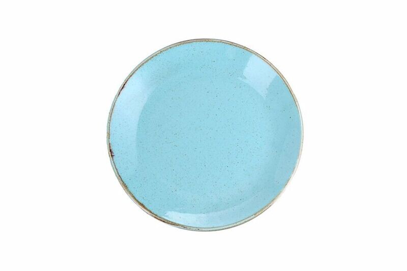 PORLAND 24CM SEASONS TURQUOISE FLAT PLATE 001653