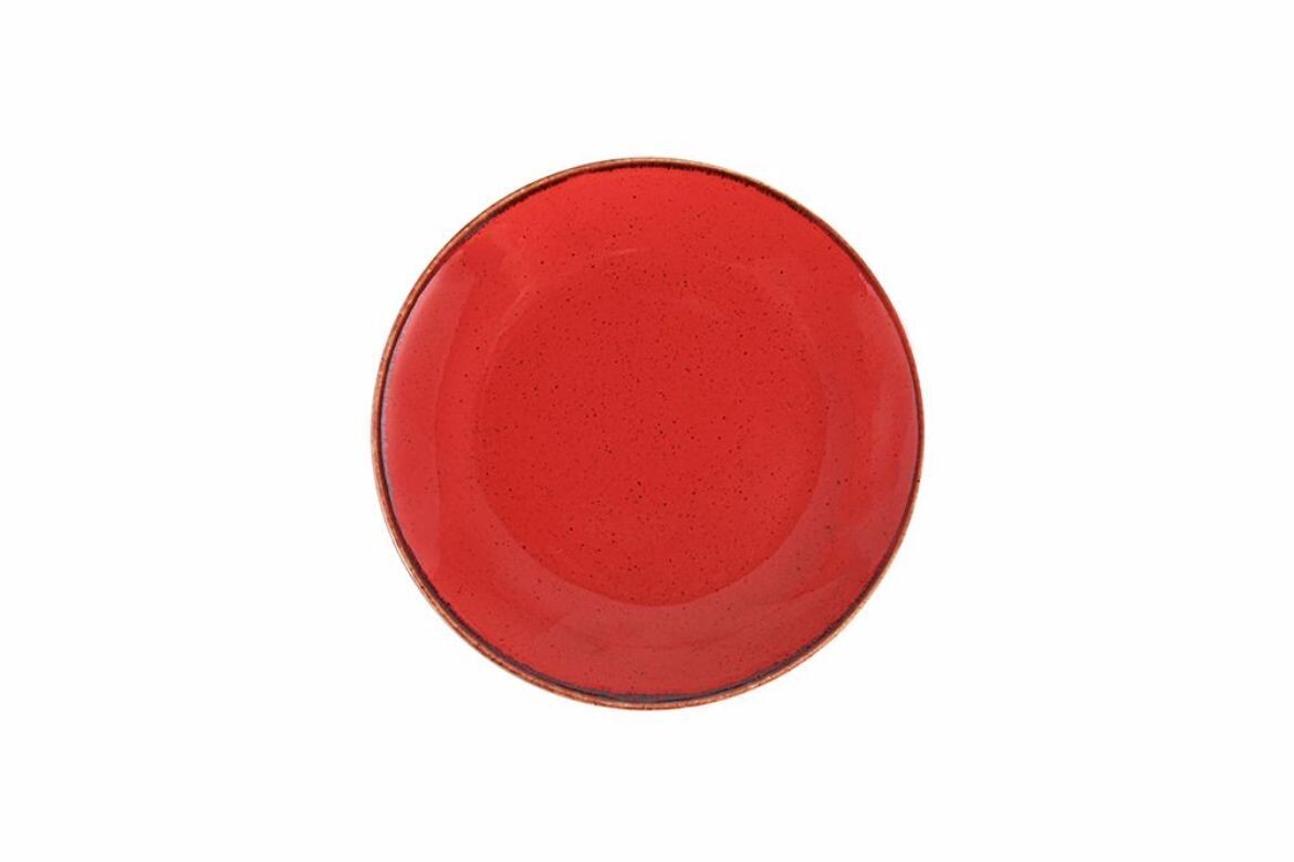 PORLAND 18CM SEASONS RED FLAT PLATE 001492