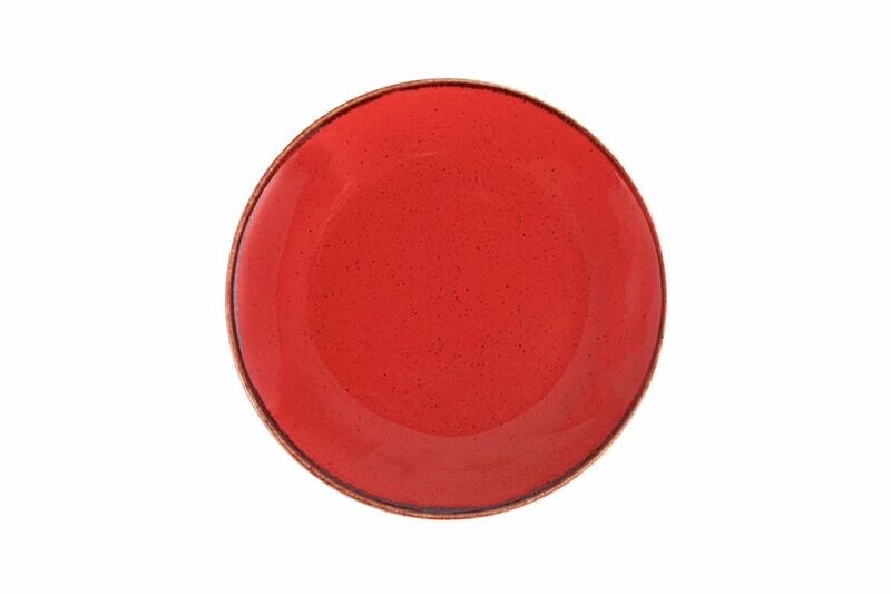 PORLAND 24CM SEASONS RED FLAT PLATE 001658