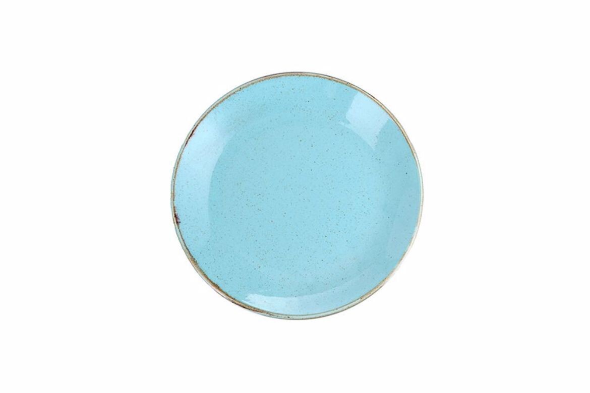 PORLAND 18CM SEASONS TURQUOISE FLAT PLATE 001483