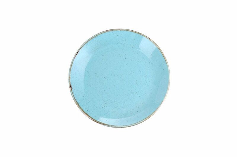 PORLAND 18CM SEASONS TURQUOISE FLAT PLATE 001483