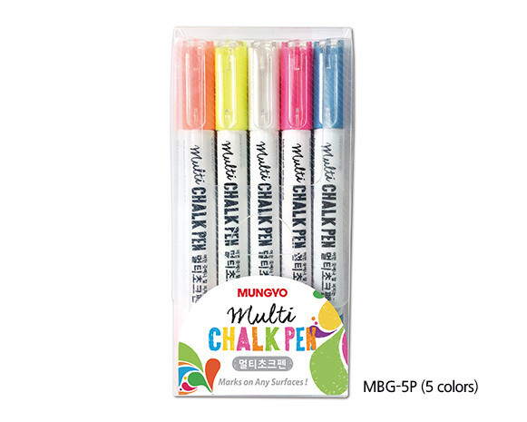MUNGYO 5PCS MULTI CHALK PEN SET MBG5P
