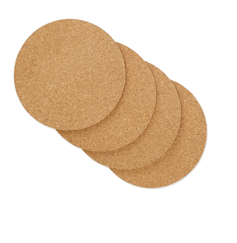 SCHUM 4PCS 10CM TEA COASTERS CORK 712884