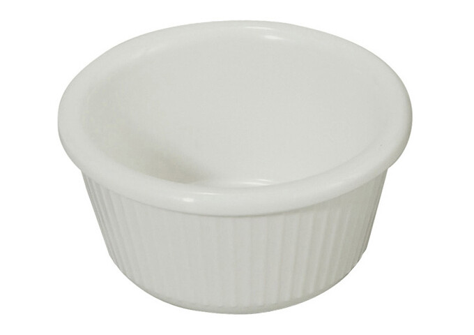 WINCO 3OZ FLUTED WHITE MELAMINE RAMEKIN