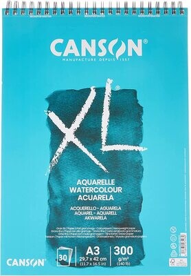 CANSON A3 XL WATER COL PAD 30SHS 300GSM
