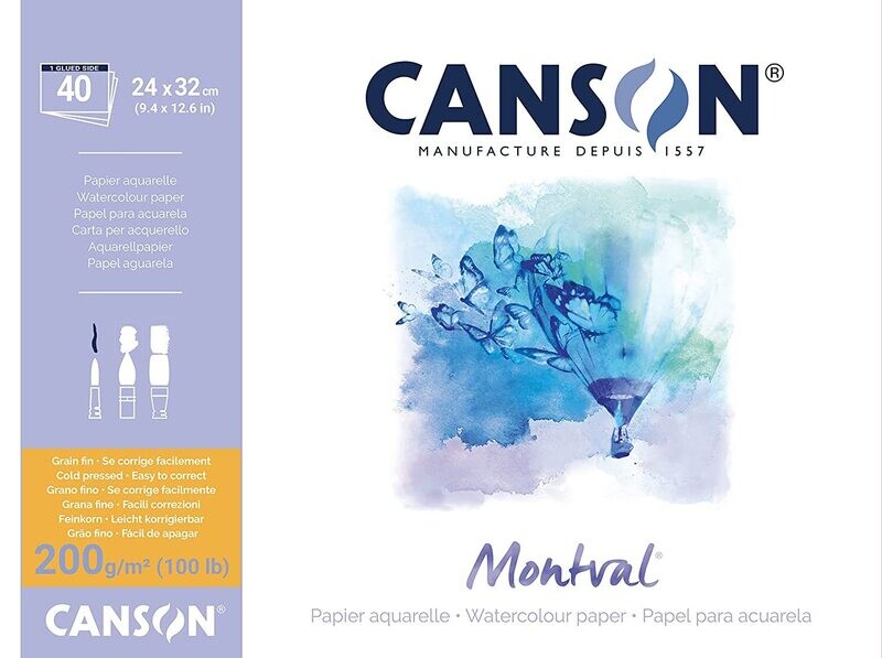 CANSON 24X32CM AQUAREL WATER PAD 40SHS 200GRM
