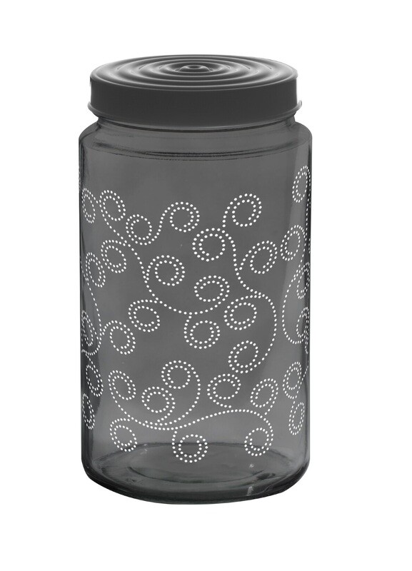 HEREVIN 1.8LIT DECORATED JAR-DARK GREY 140323-070