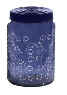 HEREVIN 1.5LIT DECORATED JAR-DARK BLUE 140322-070