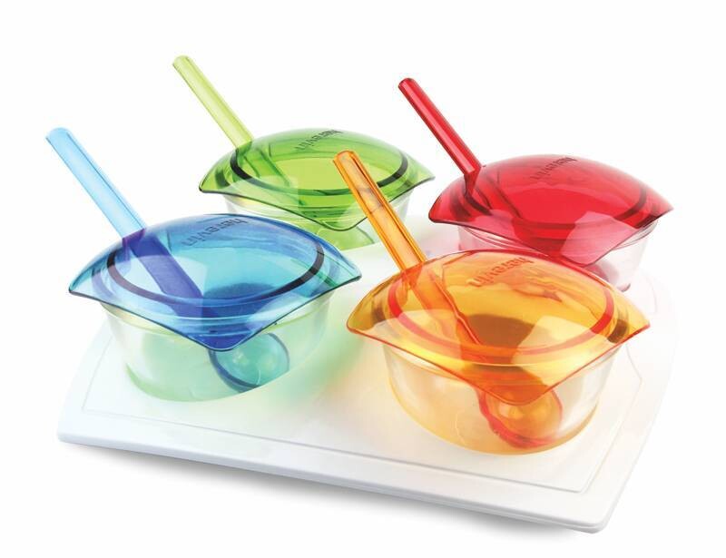 HEREVIN 4PCS SNACK SERVING SET WITH SPOON &amp; COVER