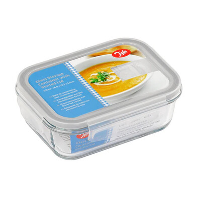 TALA 610ML GLASS STORAGE CONTAINER W/ VENT LID