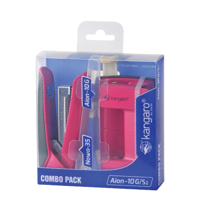 KANGARO STAPLER+2 HOLE PUNCH COMBO AION-10G/S2