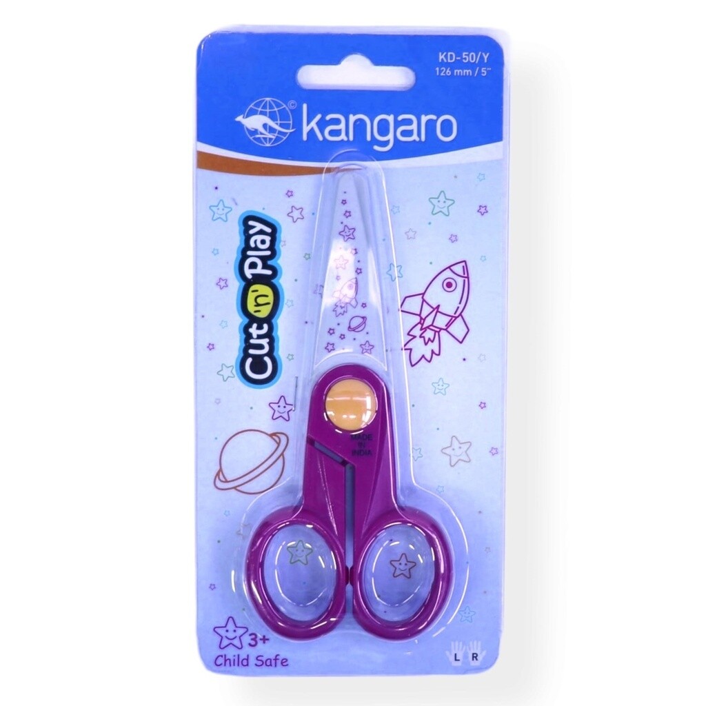 KANGARO 5" KIDS PLASTIC SCISSOR KD-50/Y