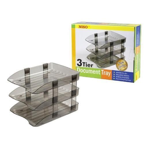 NISO 3 TIER PLATIC DOCUMENT TRAY 8230 LION