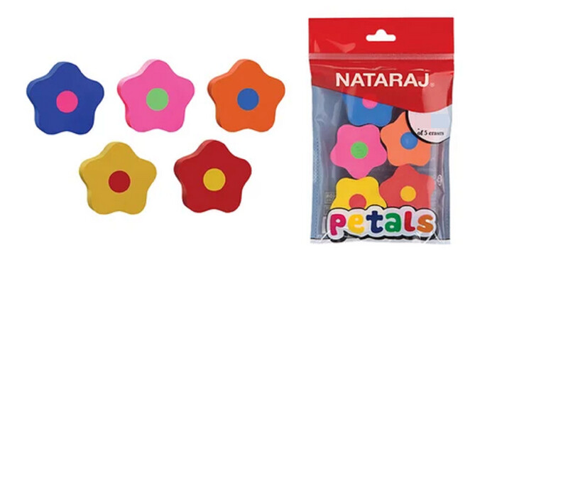 NATARAJ 25PCS PETALS ERASERS ASSTD JAR