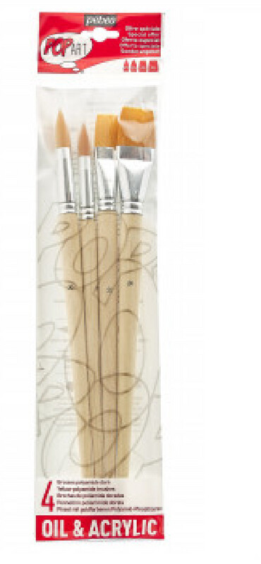 PEBEO 4PCS GOLD POLY BRUSH SET 950952