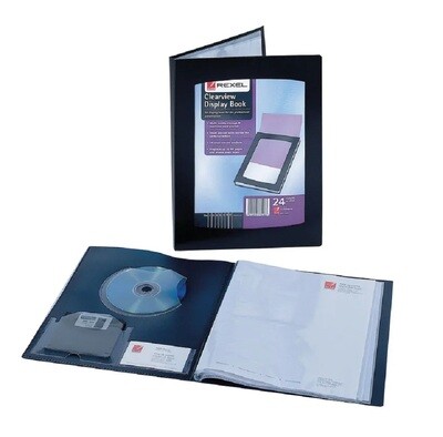REXEL A3 24 POCKET CLEARVIEW DISPLAY BOOK 10405BK