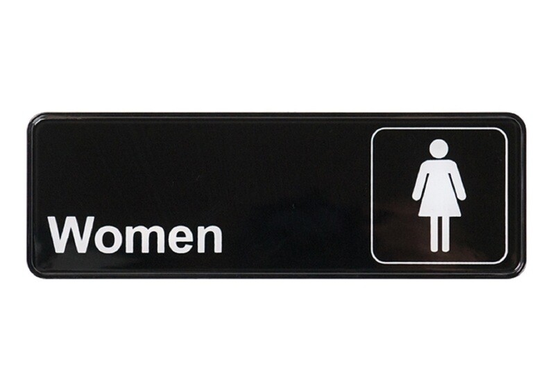 WINCO 3&quot;X9&quot; DOOR SIGN &#39;WOMEN&#39; SGN-312