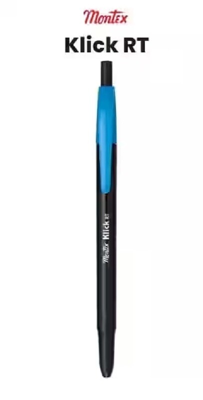 MONTEX 10PCS KLICK RT BALL PEN - BLUE