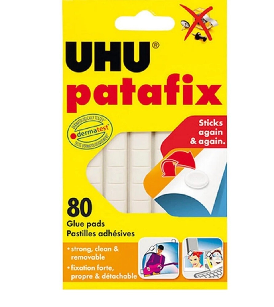 UHU 80 GLUE PADS PATAFIX ASSTD COLORS