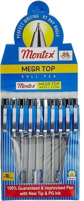 MONTEX 10PCS MEGATOP BALL PEN - BLUE