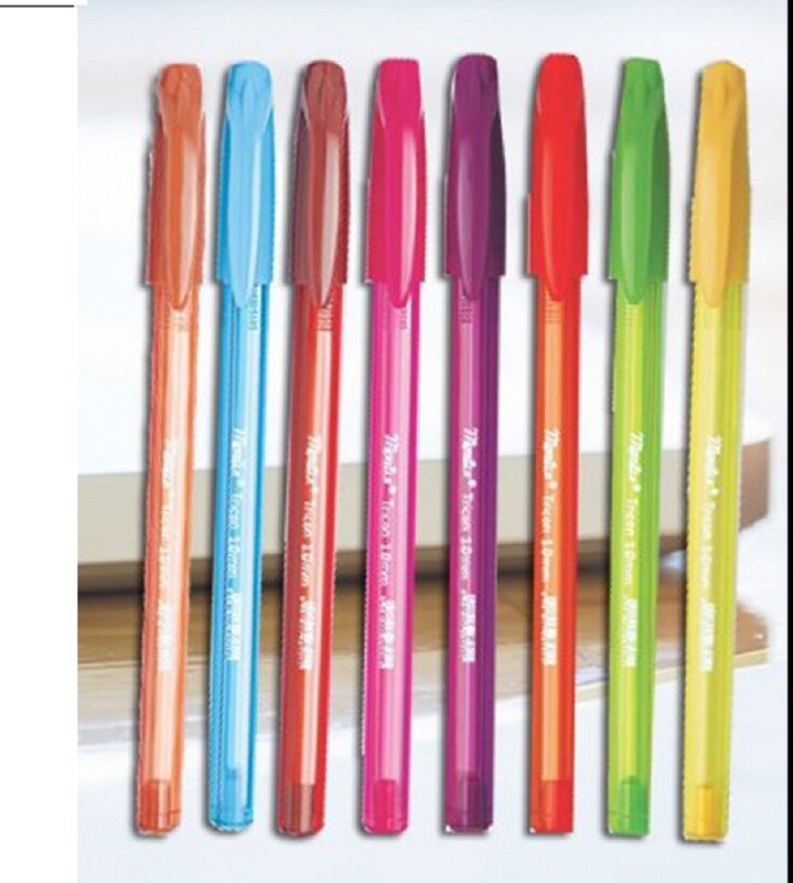 MONTEX 10PCS TRICON BALL PEN ASSTD