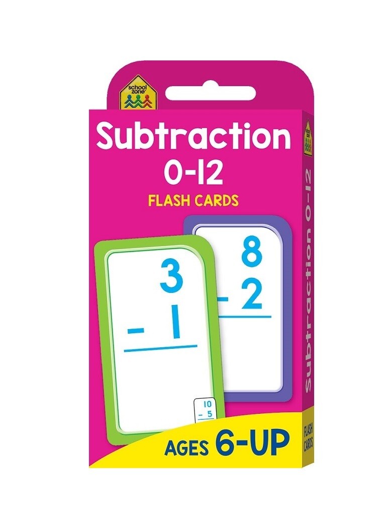 WELCOME SUBTRACTION 0-12 FLASH CARD GAME