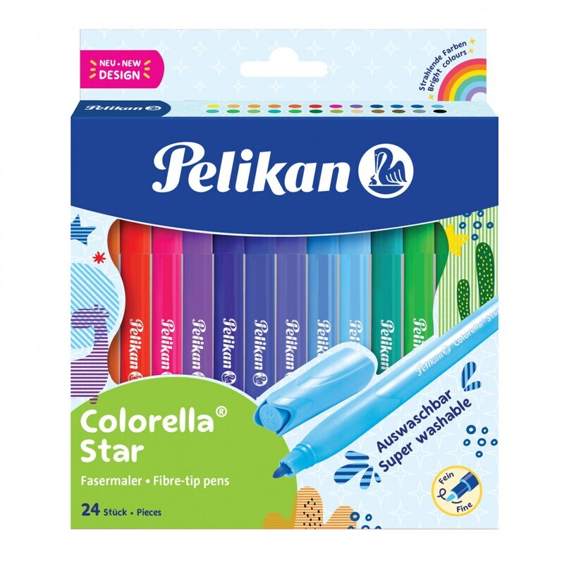 PELIKAN 24PCS COLORELLA
STAR FIBRE TIP PEN 822312