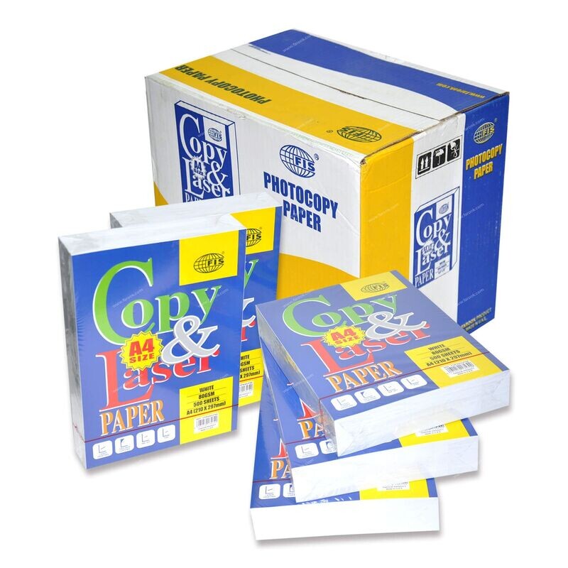 FIS A4 PHOTOCOPY PAPER
120GSM 250SHS
FSPWA4120250