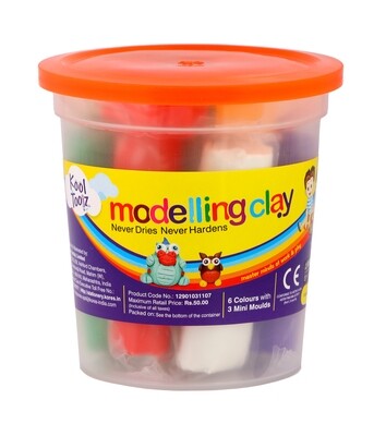 KOOLTOOLZ MODELLING CLAY
80GRM+6 SHADES+3 MOULD