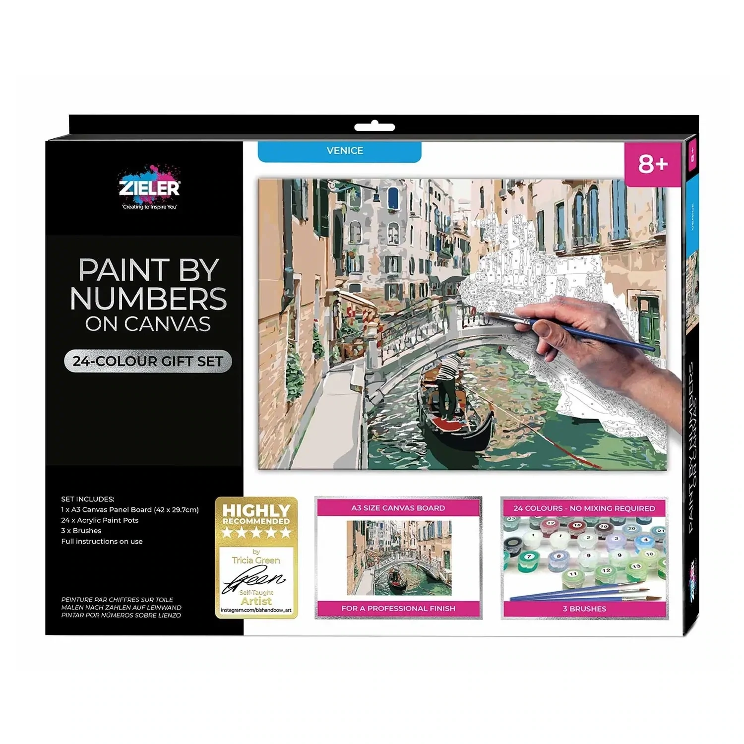 ZIELER A3 CANVAS VENICE+24 COLOR SET 09299435