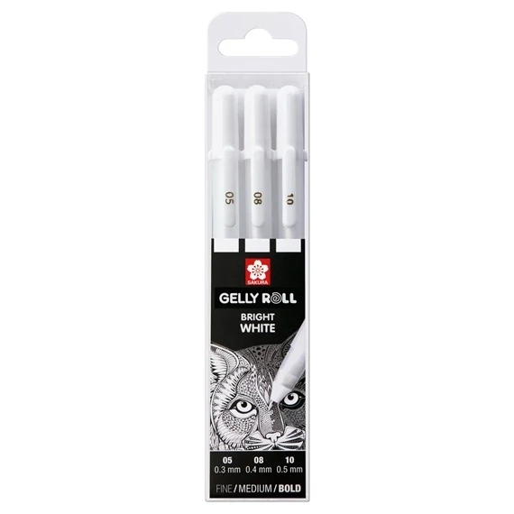SAKURA GELLY ROLL BRIGHT
WHITE 0.3/0.4/0.5MM